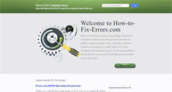 Desktop Screenshot of how-to-fix-errors.com