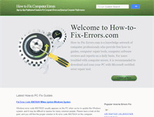 Tablet Screenshot of how-to-fix-errors.com